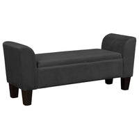 55 Inch Accent Storage Bench with Performance Velvet Upholstery, Black - BM293900