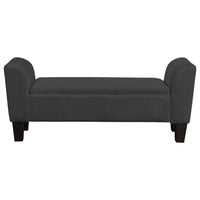 55 Inch Accent Storage Bench with Performance Velvet Upholstery, Black - BM293900