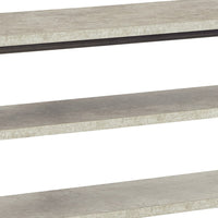 47 Inch Sofa Console Table, 2 Open Shelves, Faux Concrete Melamine Finish - BM294050