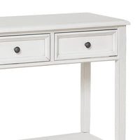 50 Inch Sofa Console Table, 3 Drawers and Open Shelf, Classic White FInish - BM294051