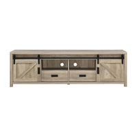 Sem 79 Inch TV Media Entertainment Console, Sliding Doors, 2 Drawers, Brown - BM294127