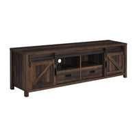 Sem 79 Inch TV Media Entertainment Console, 2 Drawers, Dark Brown Finish - BM294128