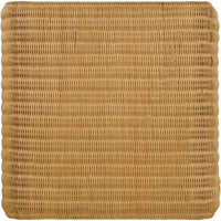 22 Inch Side End Table, Woven Rattan Frame, Waterfall Edges, Square Surface - BM294823