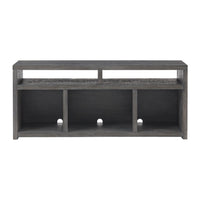 Evelyn 70 Inch TV Entertainment Console, 2 Shelves, 3 Cubbies, Smooth Gray - BM295410