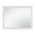 Ani 37 Inch Modern Rectangular Accent Mirror, Faux Wood Veneer Frame, White - BM295550