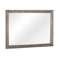 Cady 50 Inch Classic Accent Mirror, Recessed Picture Frame Molding, Gray - BM295568