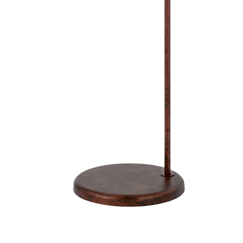 Cyan 65 Inch Modern Adjustable Arc Floor Lamp, Amber Mica Shade, Rust Metal - BM295963