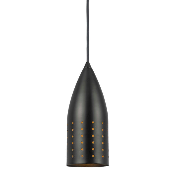 4 Inch Modern Pendant Light, Round Metal Shade, Oil Rubbed Black Bronze - BM295968