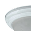 Hoy 11 Inch Ceiling Lamp, Glass Dome Shade with Finial, Polished White Trim - BM295975
