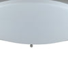 14 Inch Modern Ceiling Lamp with Frosted Acrylic Plate, Steel Trim, White - BM295976