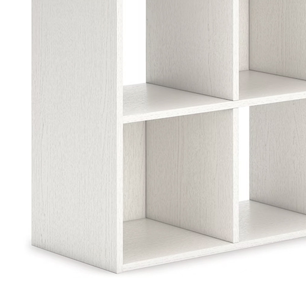 Lizy 35 Inch Bookcase Organizer, 9 Cube Storage Compartments, White Finish - BM296522