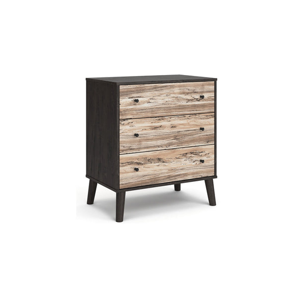 Kiki 34 Inch Bedside Nightstand Chest, 3 Spacious Drawers, Matte Black - BM296566