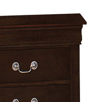 Nim 24 Inch 2 Drawer Nightstand, Classic Bail Handles, Cappuccino Brown - BM296646