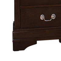 Nim 24 Inch 2 Drawer Nightstand, Classic Bail Handles, Cappuccino Brown - BM296646