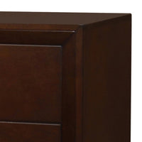 Edw 24 Inch Classic 2 Drawer Bedside Nightstand, Silver Knobs, Merlot Brown - BM296655