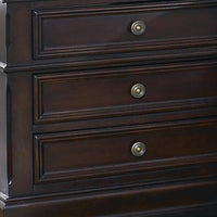 Bee 26 Inch 3 Drawer Nightstand, Felt Lined Top Drawer, Cappuccino Brown - BM296733