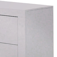 Bela 26 Inch 2 Drawer Nightstand, Felt Lined, Silver Handles, Crisp White - BM296751