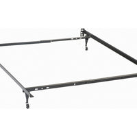 Nit Multisize Metal Bed Frame, Twin or Full Size, Caster Wheels, Black - BM296774