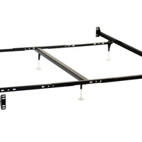 Bed Frame, Queen or King, 6 Metal Legs with Adjustable Glides, Matte Black - BM296775