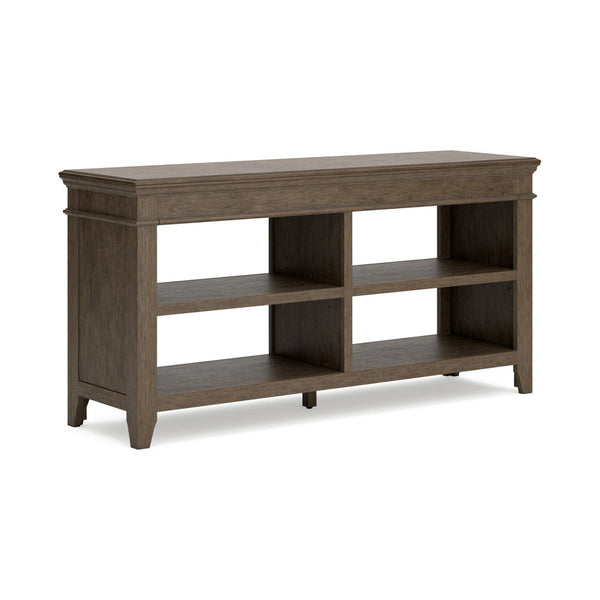 Vells 60 Inch Credenza Table, 2 Adjustable Shelves, Brushed Grayish Brown - BM296974