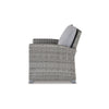 Dune 24 Inch Lounge Chair, Outdoor Gray Resin Wicker, Polyester Upholstery - BM296992