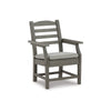 Clio 25 Inch Outdoor Arm Chair, Set of 2, Gray Frame, Polyester Fabric - BM296995
