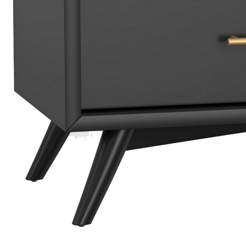 Ian 50 Inch TV Media Entertainment Console, 3 Drawers and 1 Cabinet, Black - BM299479