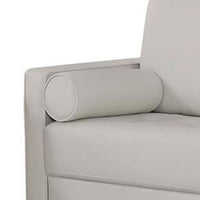 Quzi 52 Inch Loveseat, USB Port, Bolster Pillows, Tapered Legs, Off White - BM299607