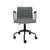 19 Inch Swivel Office Chair, Adjustable Height, Gray Microfiber Upholstery - BM300760