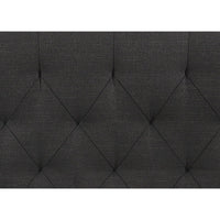 Dane Full Size Bed, Fully Upholstered, Tufted Curved Headboard, Dark Gray - BM300906