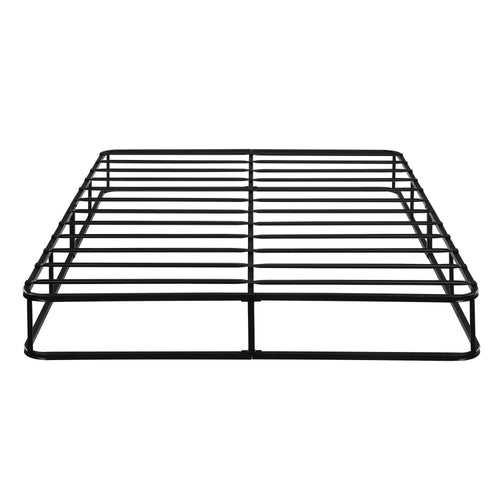 Zena 9 Inch California King Mattress Foundation, Black Steel, 12 Slats - BM301192