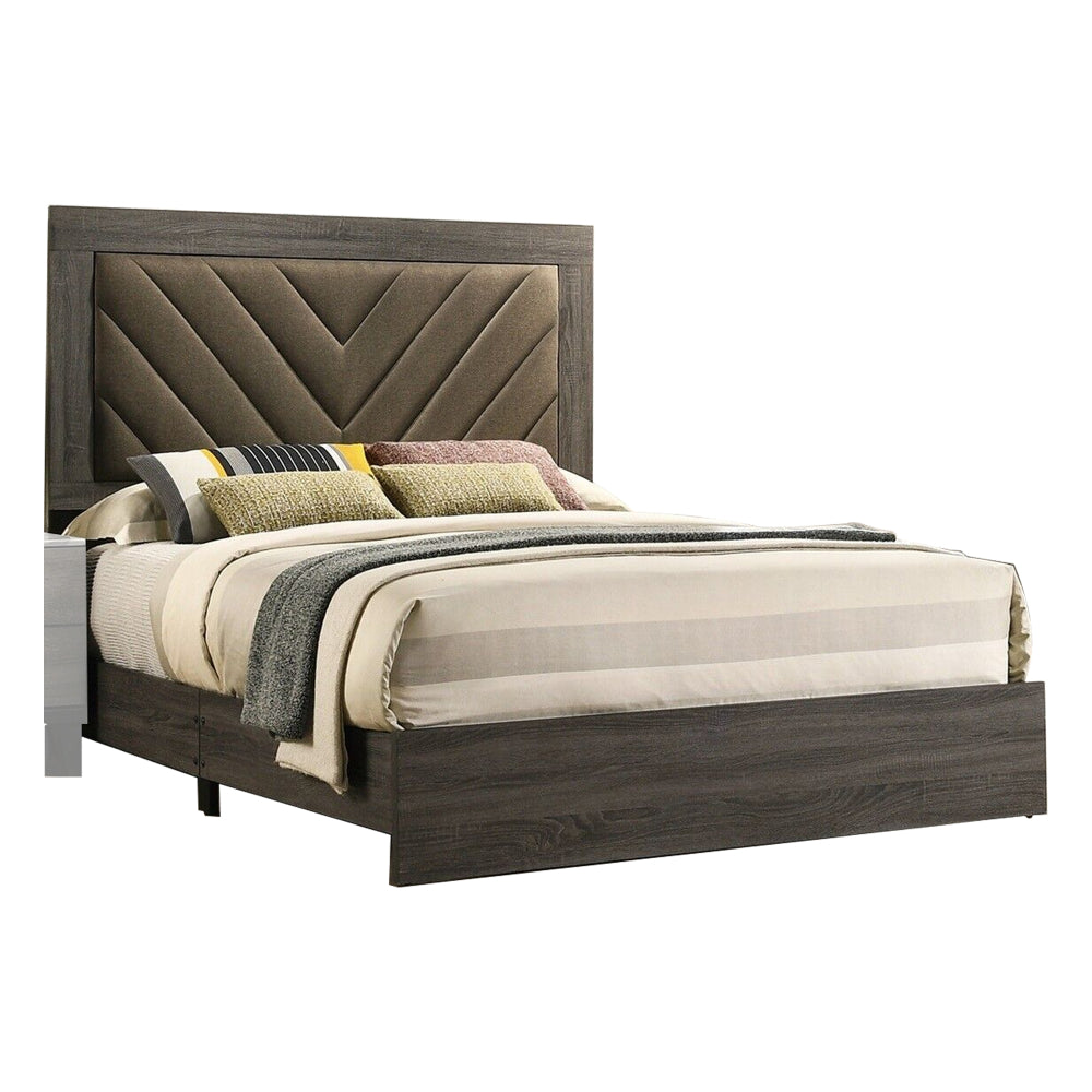 Modern Chevron Patterned Headboard Be...