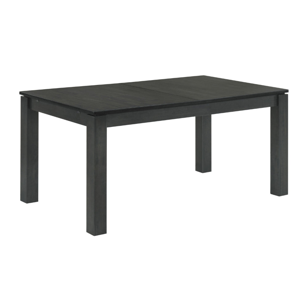 63-83 Inch Extendable Dining Table, Self Store Butterfly Leaf, Black Finish - BM302424