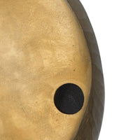 Kria 13 Inch Modern Vase, Curved Shape, Hammered Texture, Gold Metal Finish - BM302539