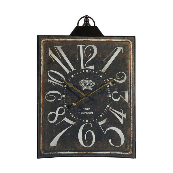 27 Inch Wall Clock, Decor, Vintage Visual Style, Distressed Black Finish - BM302561