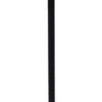 23 Inch Table Lamp, Leather Wrapped Tapered Shade, Aluminum, Black, Nickel - BM302585