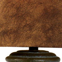 30 Inch Table Lamp, 3 Way Switch, Empire Shade, Green and Brown Finish - BM304969