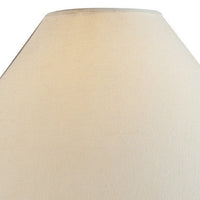 Tia 29 Inch Table Lamp, Conical Shade, Urn Shape, Damask Pattern, Beige - BM304998