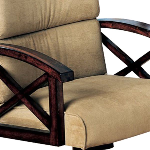 BM68943 Upholstered Arm Game Chair , Brown