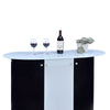 Contemporary Bar Unit with Frosted Glass Top, White And Black - BM68975