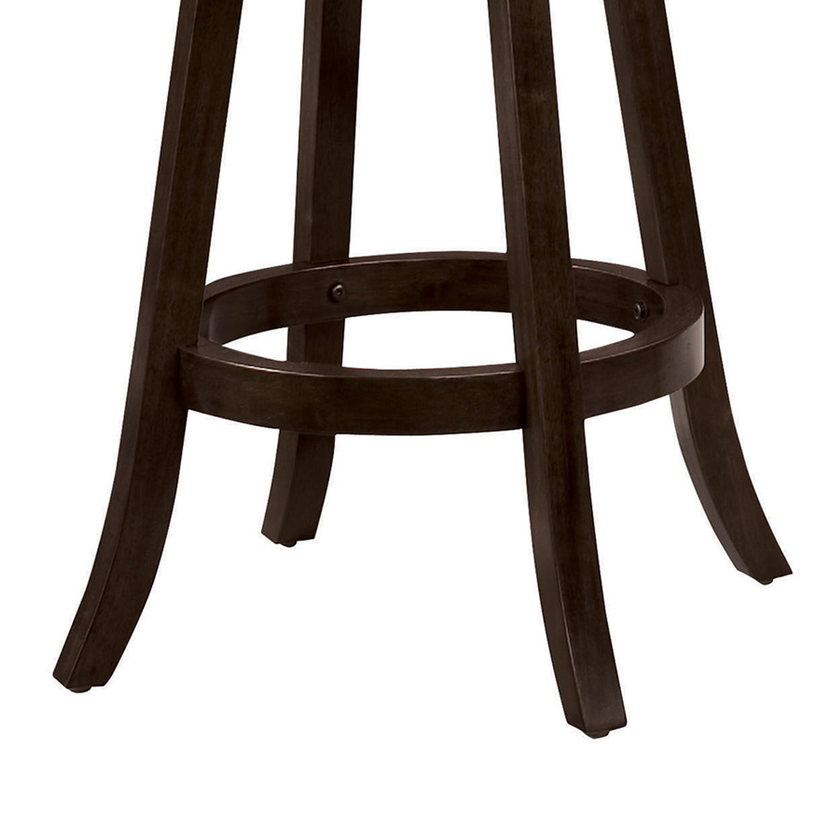 BM69024 29" Swivel Bar Stool with Upholstered Seat, Black And Brown ,Set of 2