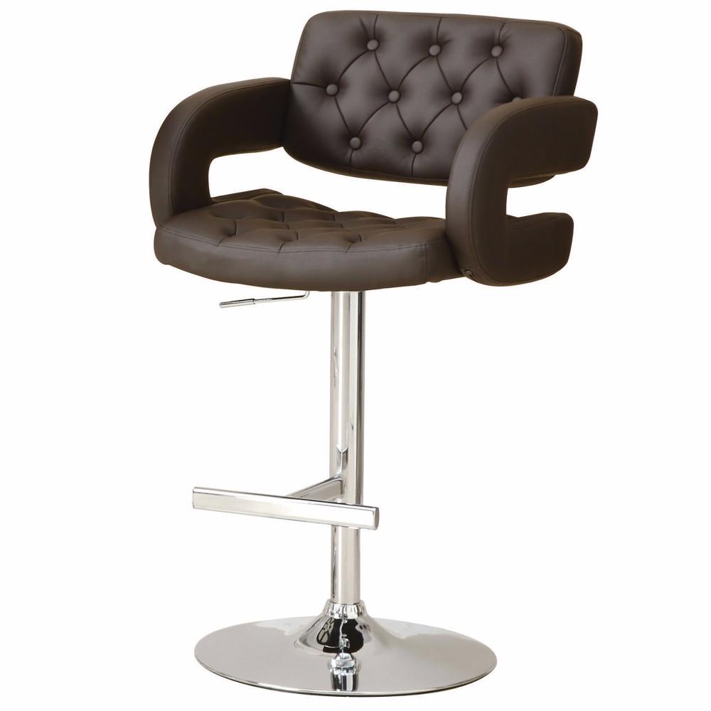 BM69048 Comfortable Adjustable Height Barstool, Brown