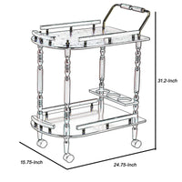 2-Tier Serving Cart, Brown- BM69285