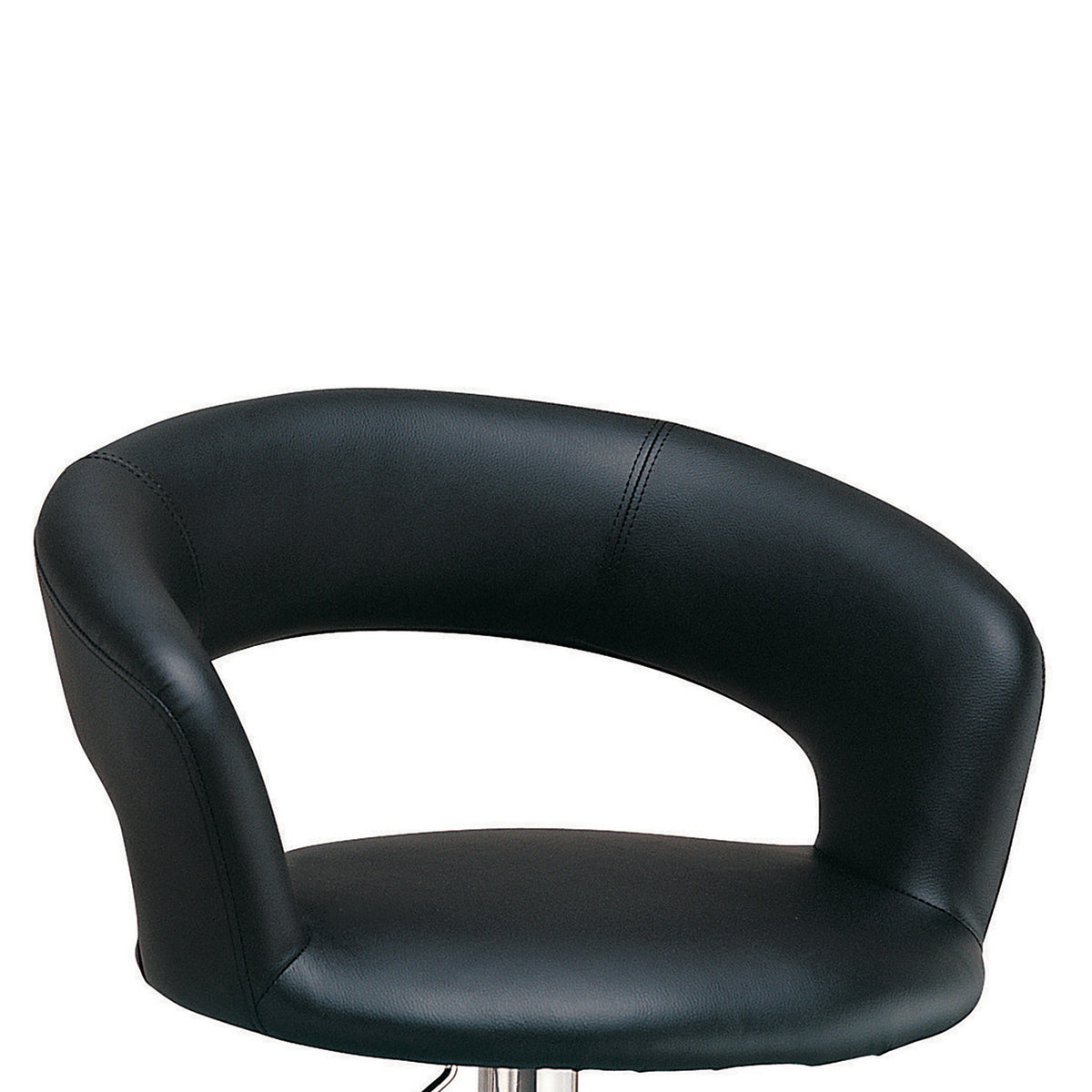 BM69362 Faux Leather Bar Stool, Black