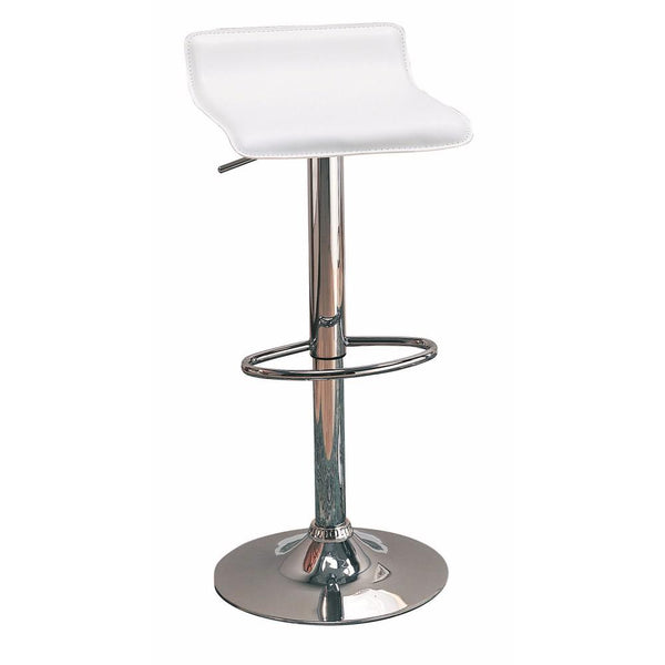 Contemporary Backless Seat Bar Stool, White ,Set of 2 - BM69373