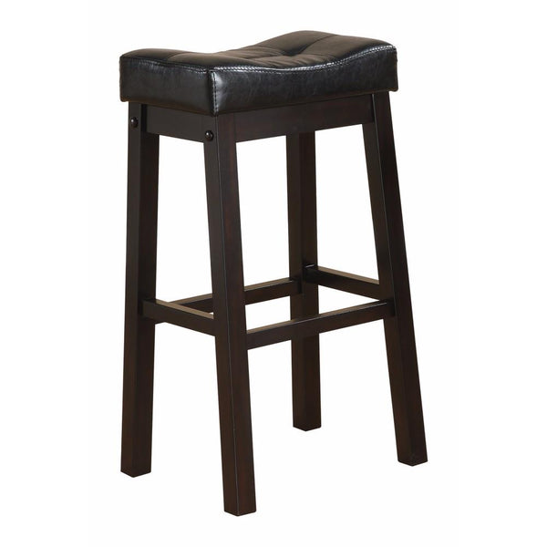 BM69377 Wooden Sofie Backless Counter Height Stool, Black, Set of 2
