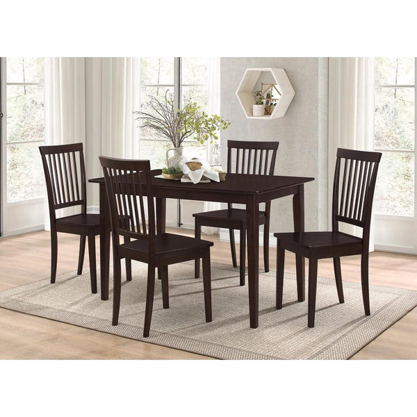 BM69419 Sophisticated And Sturdy 5 Piece Wooden Dining Set, Brown