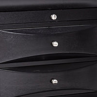 BM69441 Wooden 2 Drawer Nightstand with tray, Black