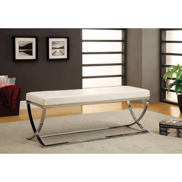 Modernly Charming Bench, White - BM69639