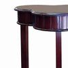Clover Shaped Wooden End Table with Flared Legs, Cherry Brown - BM94694